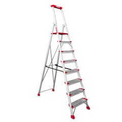 EN948 | ELEGANCE | Escalera de tijera con peldaños cómodos Peldaños 8