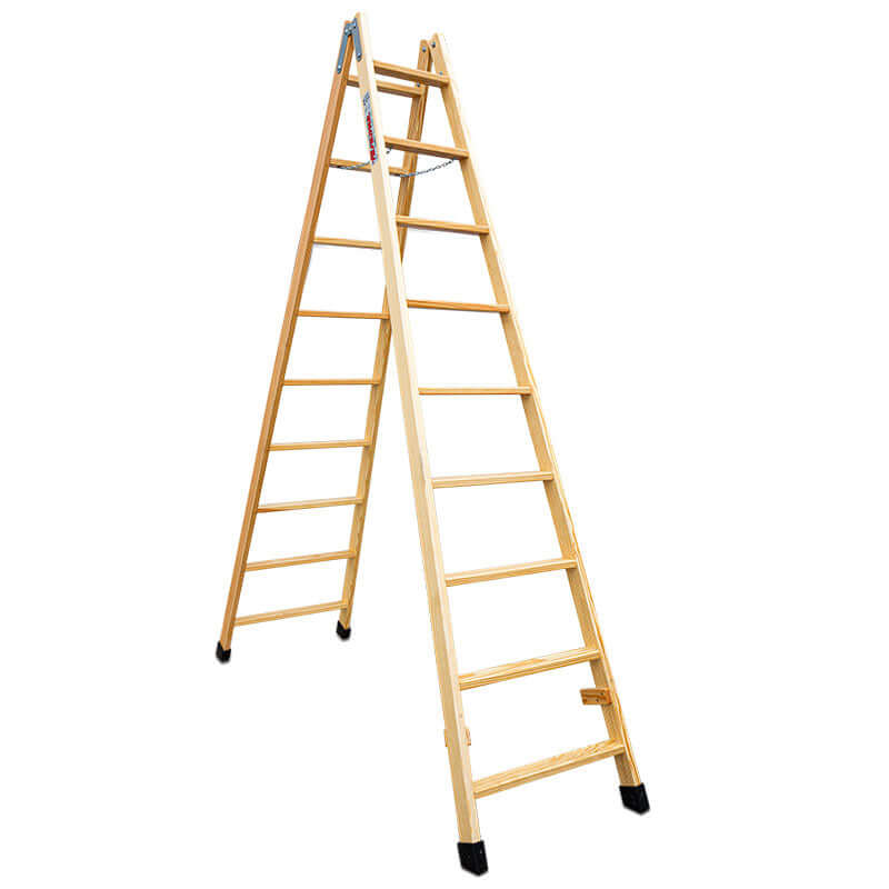 LD06 | LDB | Escalera doble subida de madera Peldaños 6+6