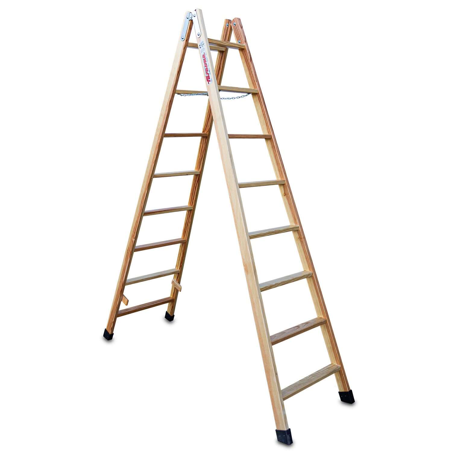 LD08 | LDB | Escalera doble subida de madera Peldaños 8+8