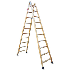 LD10 | LDB | Escalera doble subida de madera Peldaños 10+10