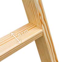 LD04 | LDB | Escalera doble subida de madera Peldaños 4+4