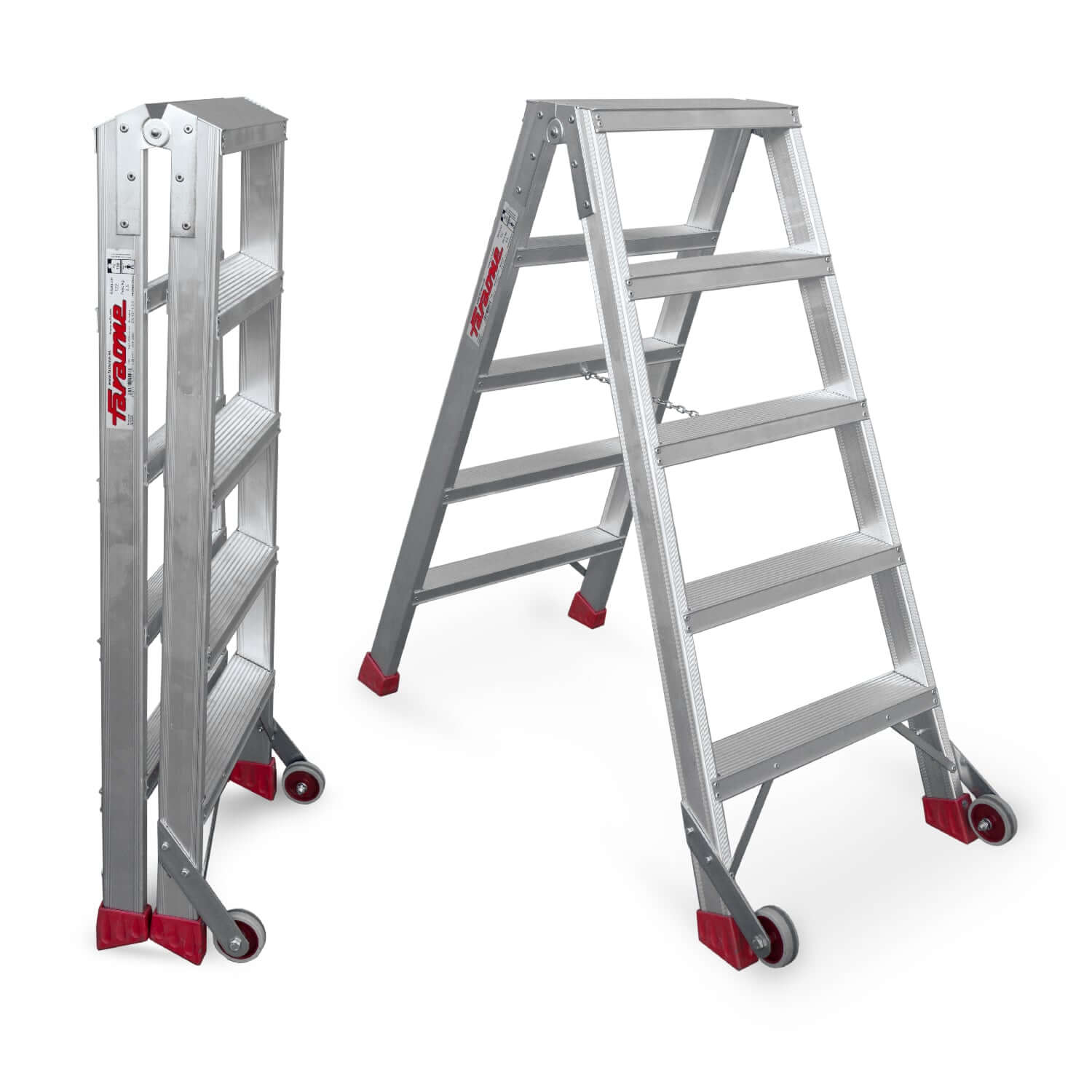 NDS5 | NDS | Escalera de tijera de doble subida Peldaños 5+5