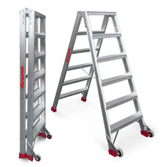 NDS6 | NDS | Escalera de tijera de doble subida Peldaños 6+6