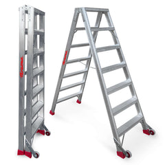 NDS7 | NDS | Escalera de tijera de doble subida Peldaños 7+7