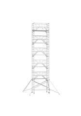 ANDAMIO ALUMINIO SCAFLINE ECO PRO AUTOPORTANTE 135x250 10,20m plataforma - 12,20m trabajo