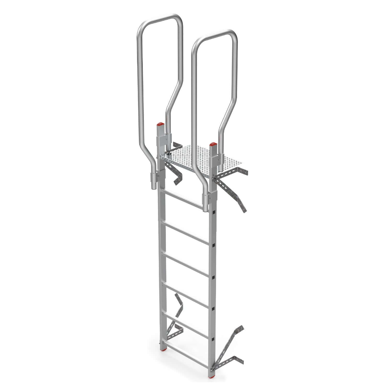 SVS0 | SVS | Escalera vertical con jaula de protección Altura de desembarco 1,52 / 1,80 m