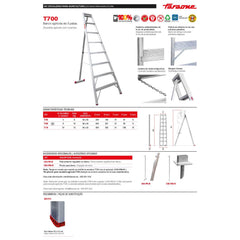 T705 | T700 | Banco agrícola de 3 patas Peldaños 5