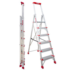 EN945 | ELEGANCE | Escalera de tijera con peldaños cómodos Peldaños 5