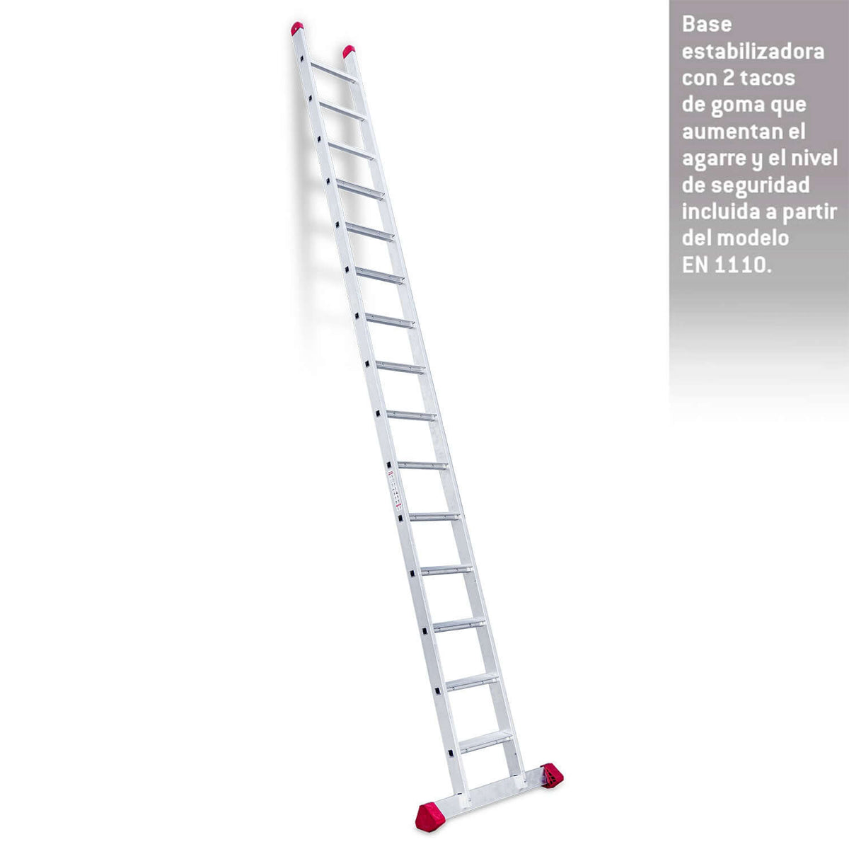 EN1115 | EN1100 | Escalera de apoyo con peldaños anchos Longitud de la escalera 447 cm.