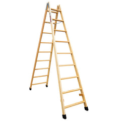 LD08 | LDB | Escalera doble subida de madera Peldaños 8+8