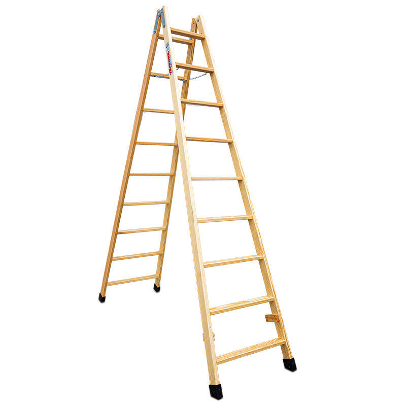 LD04 | LDB | Escalera doble subida de madera Peldaños 4+4