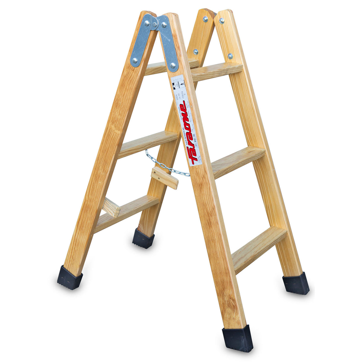 LD03 | LDB | Escalera doble subida de madera Peldaños 3+3