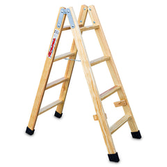 LD04 | LDB | Escalera doble subida de madera Peldaños 4+4