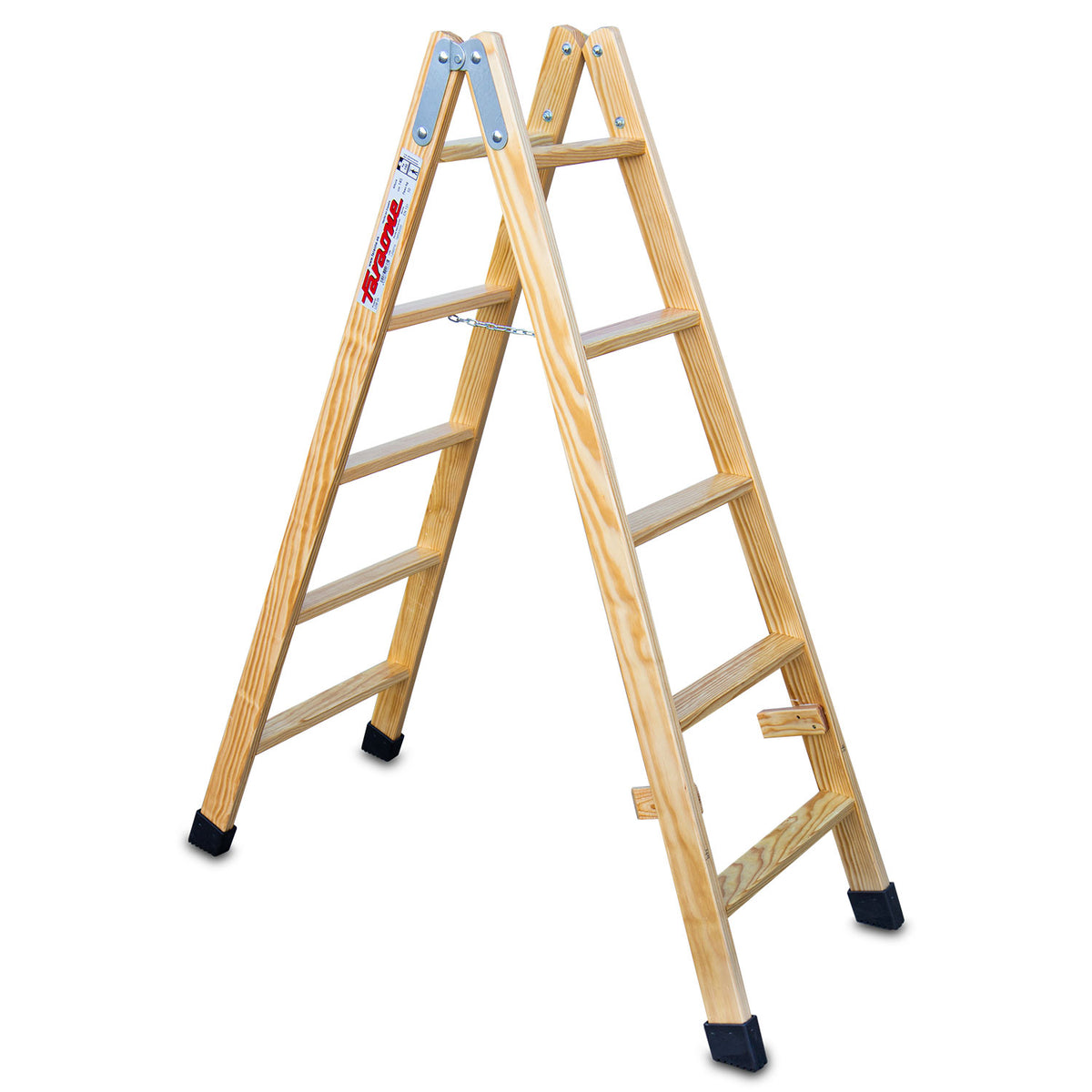 LD05 | LDB | Escalera doble subida de madera Peldaños 5+5