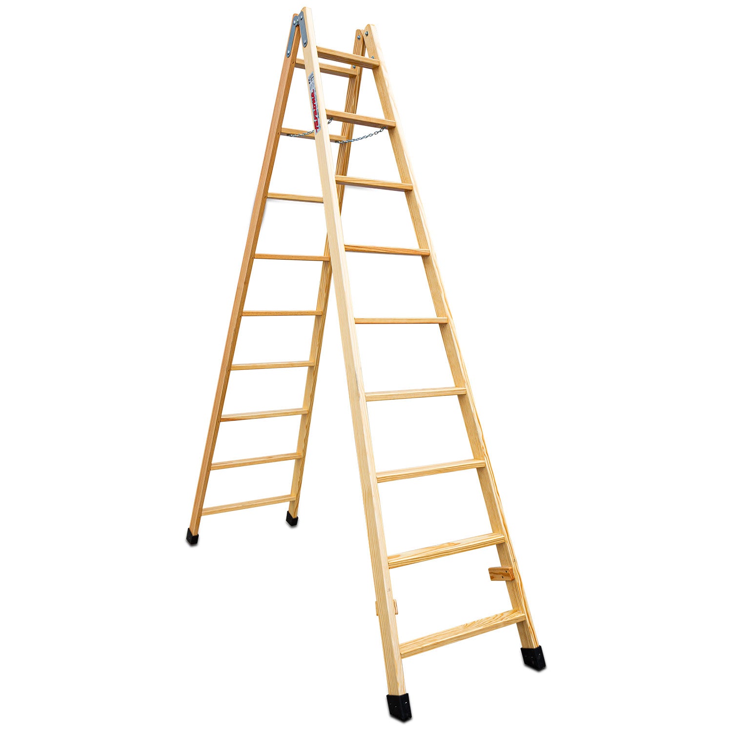 LD09 | LDB | Escalera doble subida de madera Peldaños 9+9