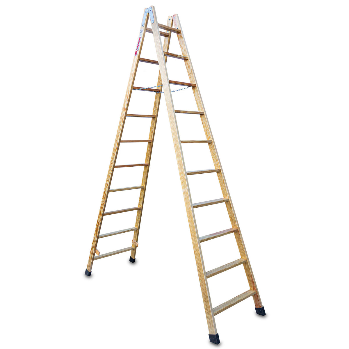 LD10 | LDB | Escalera doble subida de madera Peldaños 10+10