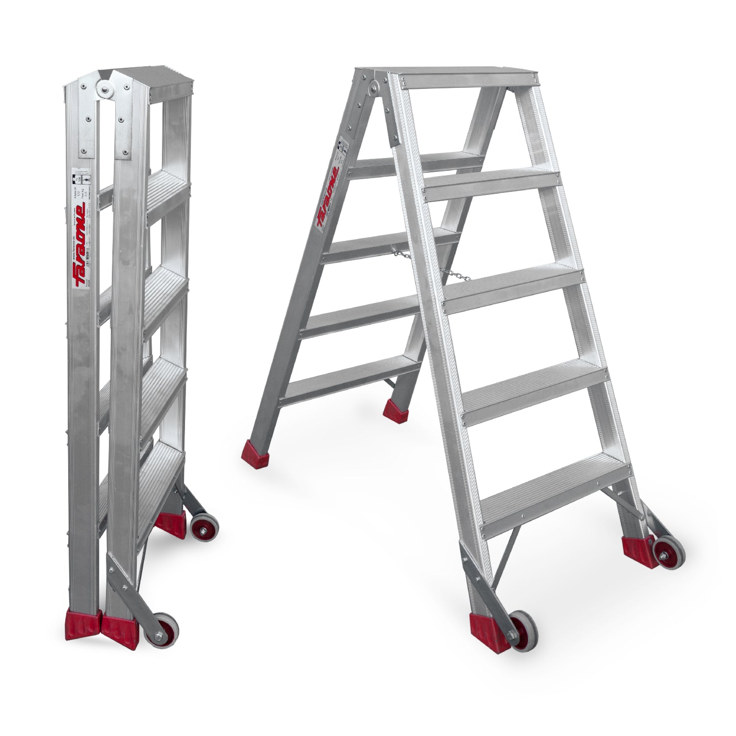 NDS5 | NDS | Escalera de tijera de doble subida Peldaños 5+5