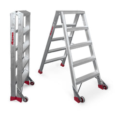 NDS5 | NDS | Escalera de tijera de doble subida Peldaños 5+5