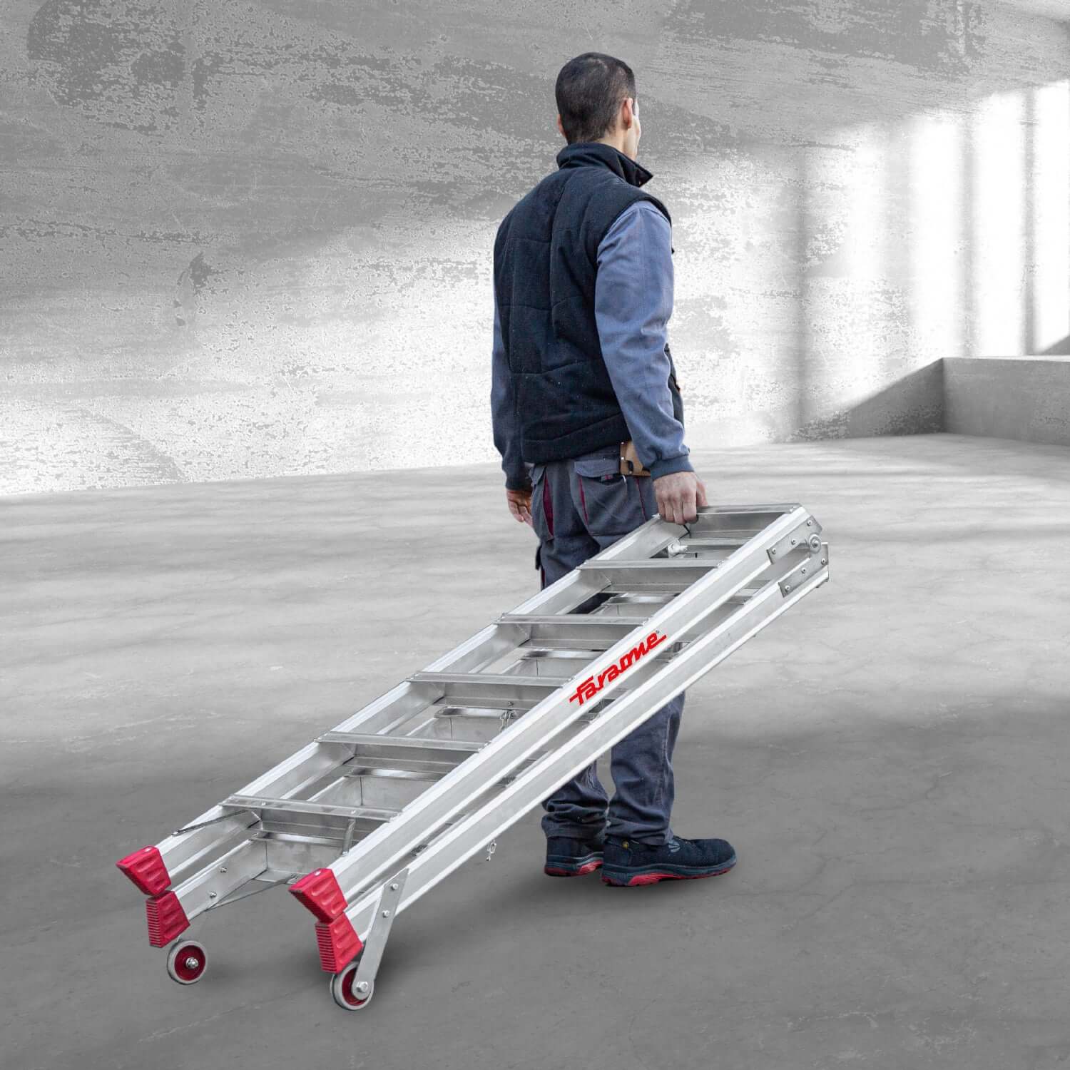 NDS6 | NDS | Escalera de tijera de doble subida Peldaños 6+6