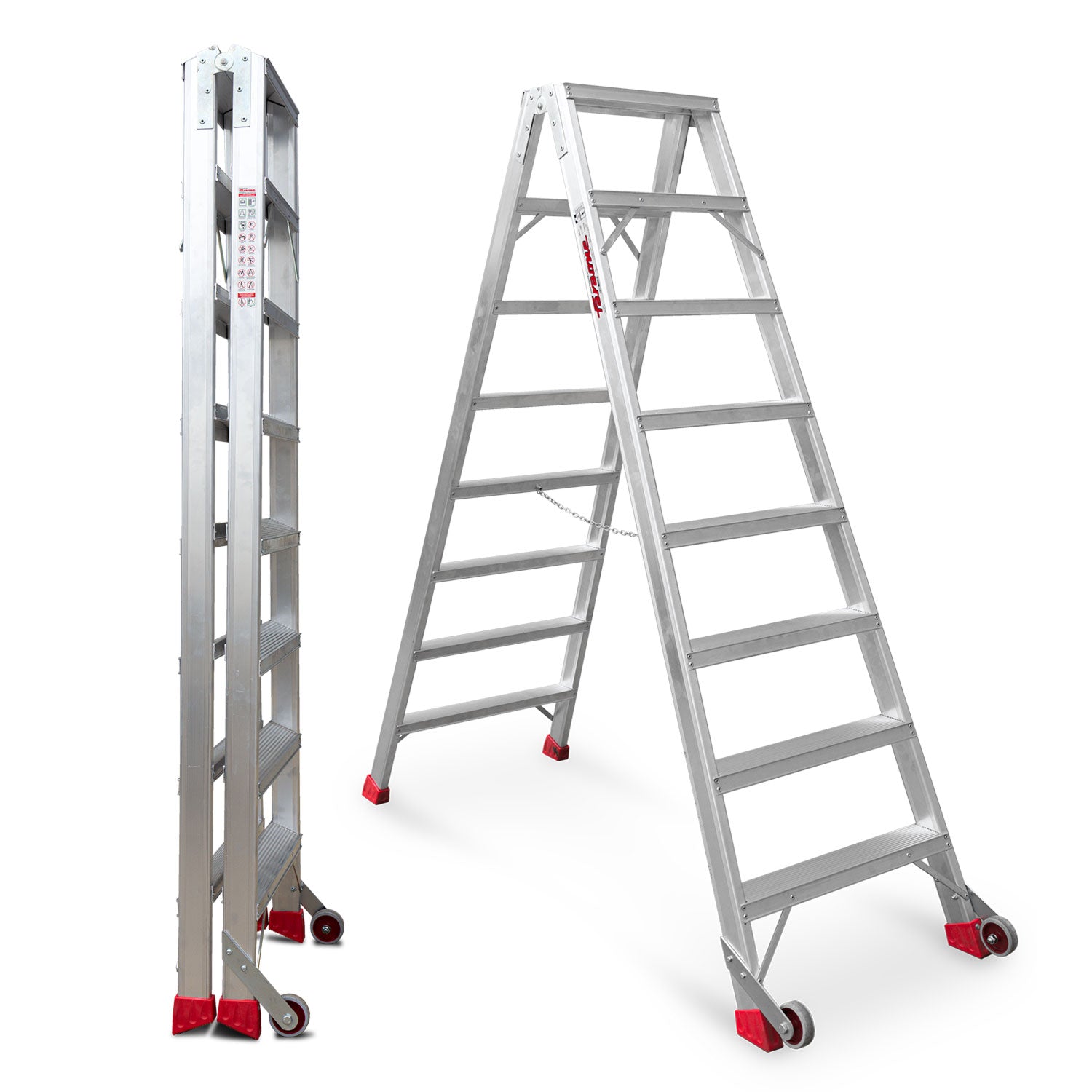 NDS5 | NDS | Escalera de tijera de doble subida Peldaños 5+5