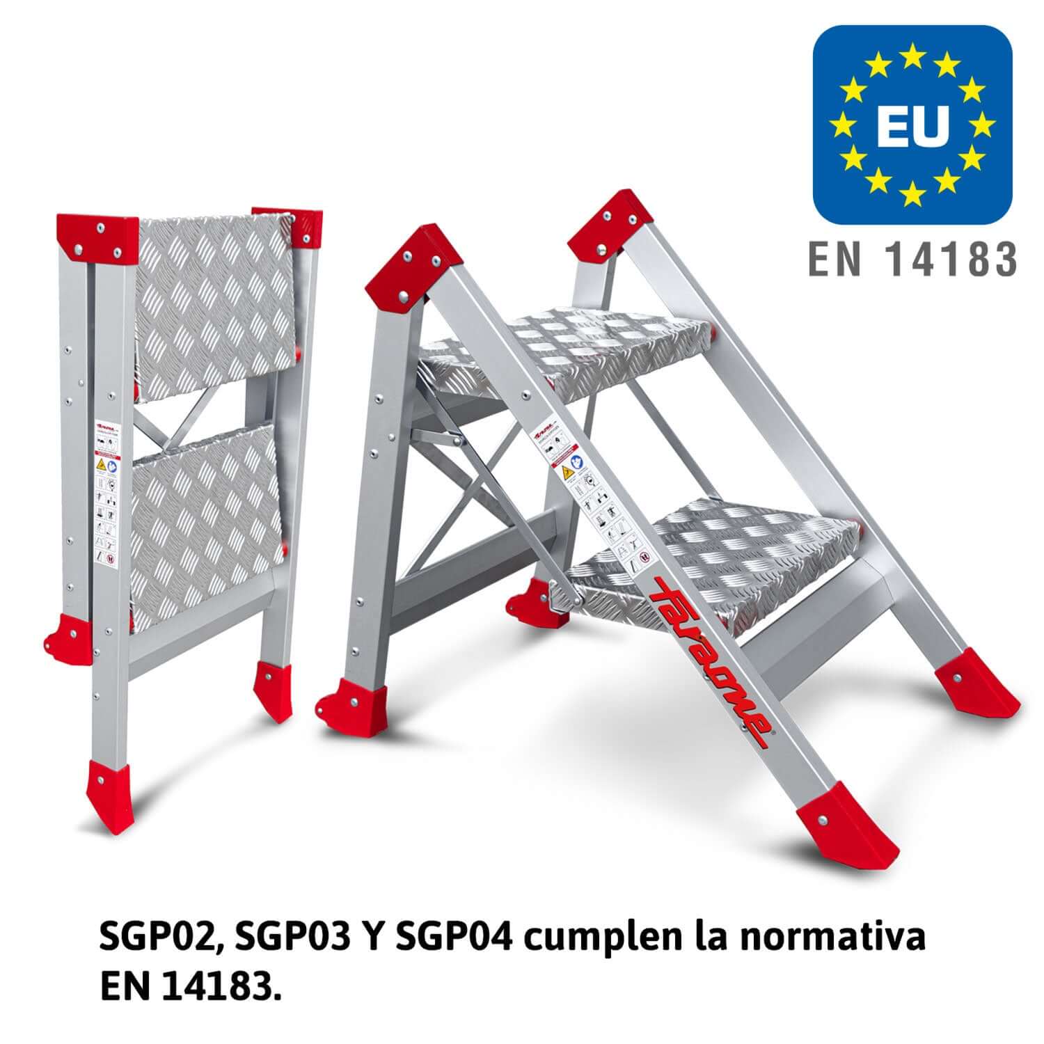 SGP2 | SGP | Taburete de alta seguridad en aluminio Peldaños 2
