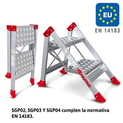 SGP2 | SGP | Taburete de alta seguridad en aluminio Peldaños 2