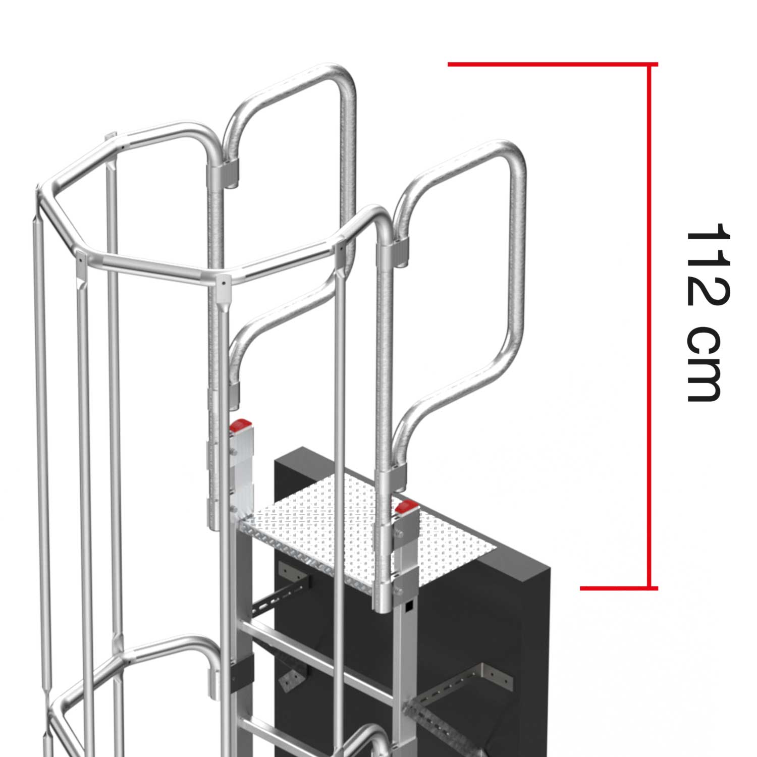 SVS1 | SVS | Escalera vertical con jaula de protección Altura de desembarco 2,75 / 3,03 m